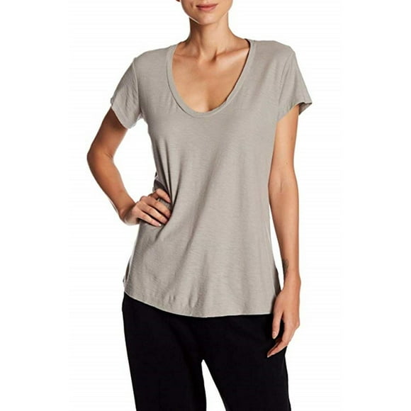 JAMES PERSE WSVH3182CU Scoopneck TEE SHIRT Top SHADOW ( 2 )