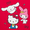 Brilliant Red, variant on Hello Kitty Women's Graphic Tee and Pant Set, 2-Piece, Sizes XS-3X