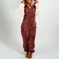 thumbnail image 3 of Furry Pajamas for Women Fluffy Zip Up Hooded Onesie Jumpsuit Cute Fuzzy Patchwork Winter Rompers One Piece Playsuit, 3 of 6