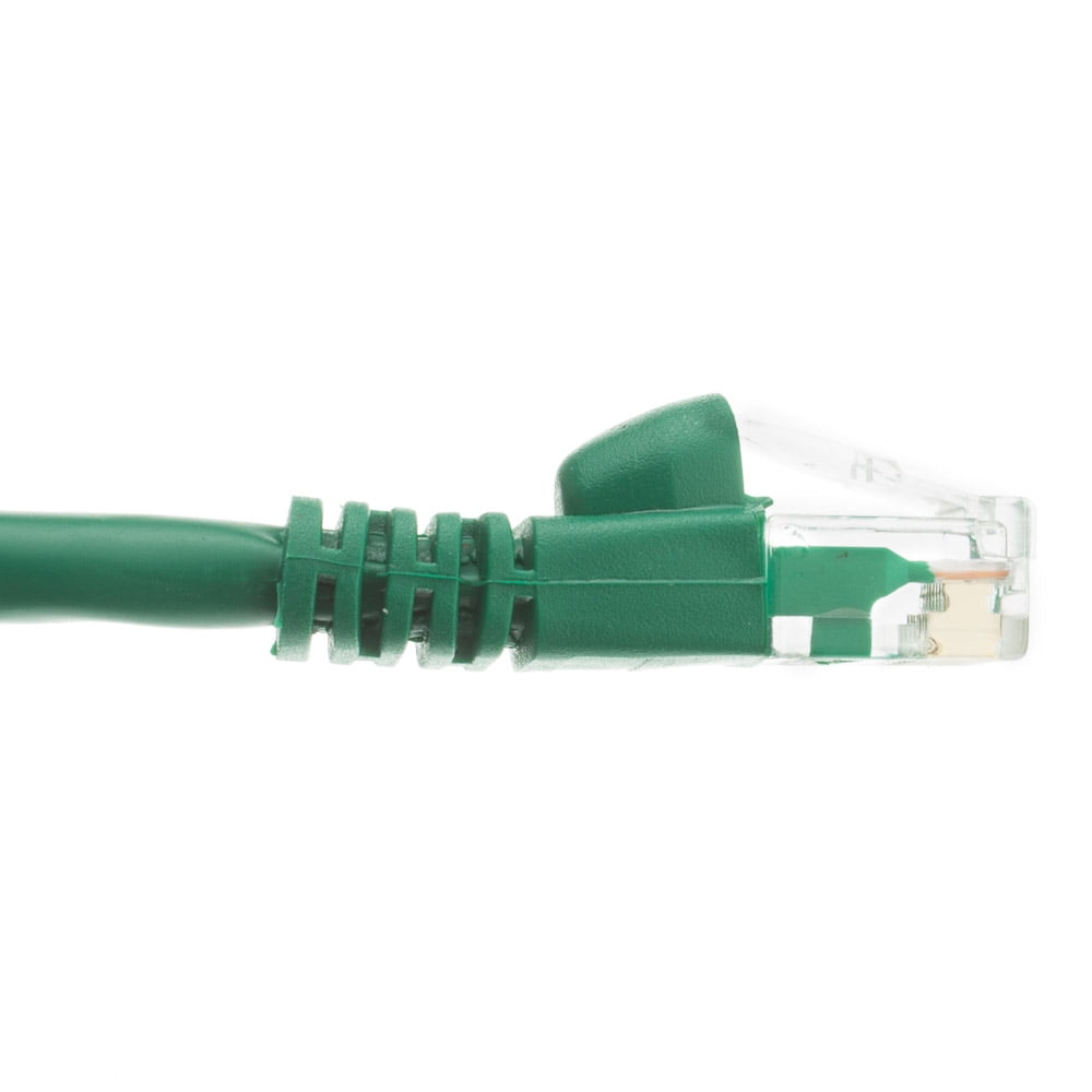 Cat6 Ethernet Cable, 24AWG, RJ45 Gold Plate Connector, ETL, 4 Pair Stranded Copper, Snagless Mold Boot Unshielded Twisted Pair (UTP) Internet Network Patch Cable, 100 Foot, Green, CableWholesale