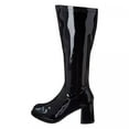 thumbnail image 2 of 3 Inch Adult Black Costume Gogo Boots w/ Zipper | 6, 2 of 2