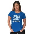 thumbnail image 4 of Speak Fluent Movie Quotes Classic Womens Slim Fit Graphic Tee Brisco Brands X, 4 of 5