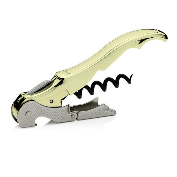 Pulltap's Genuine Classic 100 DoubleHinged Lever Waiters Wine Key Corkscrew (Oro)