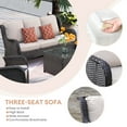thumbnail image 3 of Ovios 5 Pieces Outdoor Furniture Wicker Patio Sectional Sofa with Side Table, 3 of 6