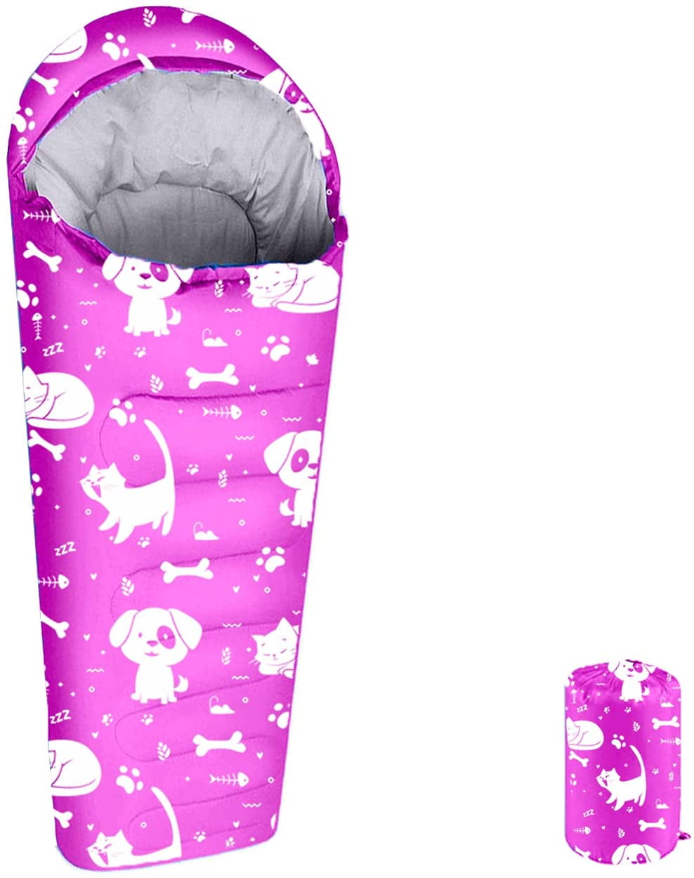 KidzAdventure 32F 59F Mummy Youth Sleeping Bag Pink Best Friends