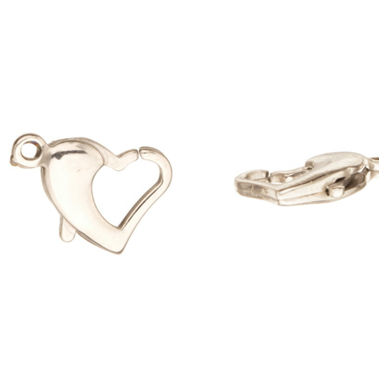 Heart Lobster Clasp, Stainless Steel
