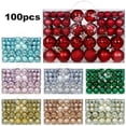 thumbnail image 6 of Zhourta 100PCS Christmas Balls Ornaments 1.18/1.57/2.36Inch Non Dusting Plating Ball Shatterproof Christmas Tree Decorations Hanging Ball for Holiday Wedding Party Decoration Clearance, 6 of 6