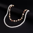 thumbnail image 2 of ZheElen Fashion Layered Chain Rhinestone Flower Pearl Fashionable : Stand - Alloy to Fade Clothing, 2 of 6