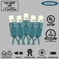 thumbnail image 5 of Novelty Lights Pure White 100 LED Christmas Mini Light Set (Green Wire, 34 Feet), 5 of 10