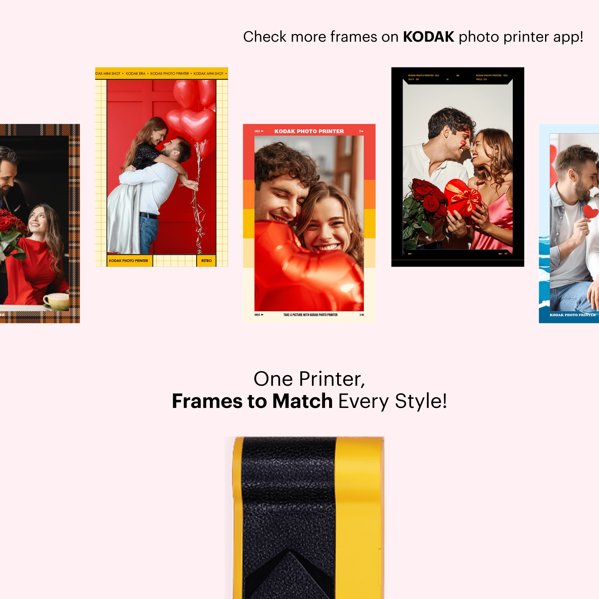 Kodak Mini 2 ERA Photo Printer, Black, 2.1x3.4 inches (printer + 8 sheets)