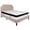 Beige, variant on Flash Furniture Brighton Queen Size Tufted Upholstered Platform Bed in Beige Fabric with Memory Foam Mattress