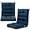 Navy, variant on PRZL Tufted Patio Cushion, Outdoor High Back Chair Pads 4.5 Inch Thick, with 4 String Ties, Patio Seat Cushion for Swing Bench Wicker Furniture, Indoor Floor Cushion