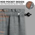 thumbnail image 3 of Vintage Gray Abstract Oil Painting Tier Cafe Curtains for Bathroom Living RV Rod Pocket Window Drapes 36 Inch 2 Panels Set 28"x36" 2 Panels Window Treatment Tiers, 3 of 4