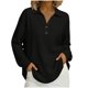 thumbnail image 2 of Xuyuer Womens V Neck Top Shirts Long Sleeve Lightweight Ribbed Knit Pullover Top Blouse Tops Solid Color Oufits, 2 of 7
