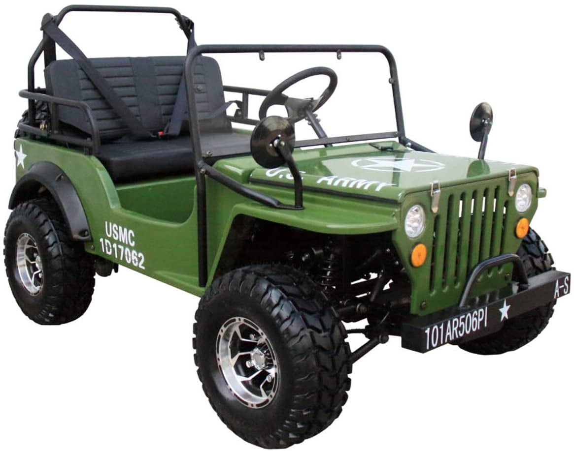 Ricky-power-sports RPS 2 Seater 125cc 7.75HP Gasoline Go-Kart - Camo Green