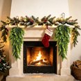 thumbnail image 5 of 28 Inch Christmas Norfolk Branches Wall Hanging Decoration, Upside Down Christmas Wreath for Front Door Home, 1 Pack, 5 of 7