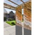 thumbnail image 3 of Outdoor Curtains for Patio Ombre Orange Beach Wave Oil Painting Style Waterproof Privacy Outside Curtains with 2 Tiebacks Grommet Top Pergola Curtains for Porch Cabana Gazebo 1 Panel, 54x84 inch, 3 of 7