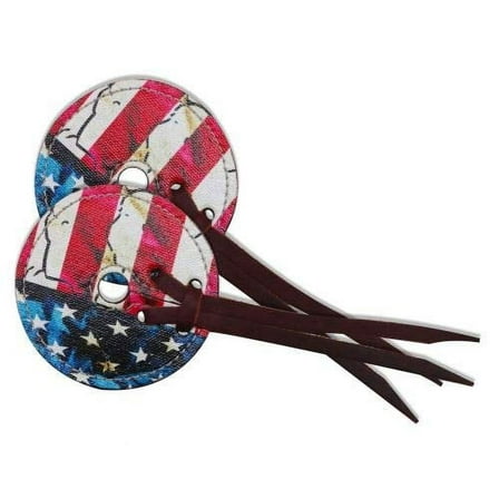 Leather Bit Guards w/ American Flag Design