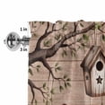 thumbnail image 4 of Sweet Home Rod Pocket Curtain Valance, Western Stars Bird Houses Brown Wooden Grain Farmhouse Window Valance for Living Room, Bedroom, Kitchen 42"W x 18"L, 4 of 9
