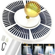 LETOUR 48 LED Solar Flag Pole Light Auto On/Off Night Light ,IP65 Waterproof ,20% More Flag Coverage LED Downlight for Most Flag Poles (Silver)