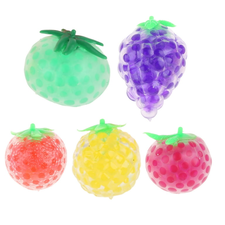Multicolor Strawberry Fruits Ball, Squishy Decompression Stress