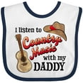 thumbnail image 3 of Inktastic I Listen to Country Music with My Daddy Guitar and Hat Boys or Girls Baby Bib, 3 of 4