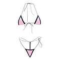 thumbnail image 2 of OSFVNOXV Bikinis for Women Two-Piece Swimwear Bikini Top Halter Neck Backless Swimsuit Tops and Thongs Underwear Swimwear Beachwear, 2 of 3