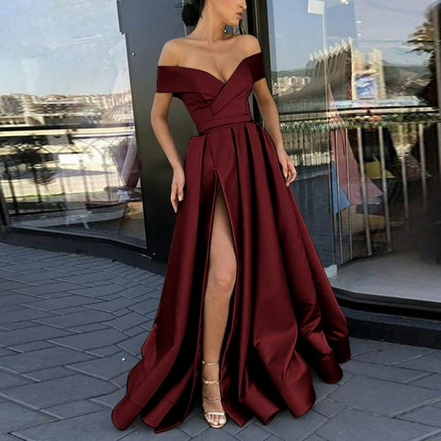 Gspmoly Robes pour Femmes, Robe Aguichant Sans Manches pour Femmes à la Mode, Robe Longue Dos Nu Sans Bretelles, Robes de Mariage pour Femmes Offres du Jour
