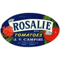 thumbnail image 2 of Anonymous 14x10 Gold Ornate Wood Frame and Double Matted Museum Art Print Titled - Rosalie Brand Tomatoes Label (1930-1950), 2 of 4