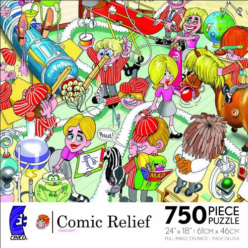 Ceaco Comic Relief Classroom 750 PC Puzzle 24x18 for sale online 