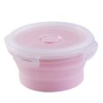 thumbnail image 2 of YAOMOBB Airtight Lunch Container Round Silicone Lunch Box Microwave Safe Foldable Sealed Lid Portable Bento Food Container for Kitchen, 2 of 7