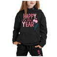 thumbnail image 2 of Girls Fashion Long Sleeve Hooded Sweater and Pants Outfit Set for Middle Older Children Youth Apparel, 2 of 3