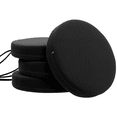 thumbnail image 3 of Outsunny Outdoor Chair Cushions Set of 4, Round Seat Cushions for Dining Chairs Bistro Chairs with Machine Washable Cover, 15" x 15" x 3", Black, 3 of 10