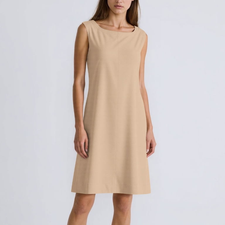Qsawxqz Women's Cotton Linen Midi Dress Sleeveless Crew Neck Solid Tank Shift Dress for Summer Khaki 3XL, Brown Qsawxqz Women's Cotton Linen Midi Dress Sleeveless Crew Neck Solid Tank Shift Dress for Summer Khaki 3XL, Brown