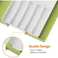 thumbnail image 6 of Lifewit Silverware Drawer Organizer, Expandable Utensil Tray for Kitchen, BPA Free Flatware and Cutlery Holder, Adjustable Plastic Storage for Spoons Forks Knives, Large, Green&White, 6 of 10