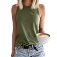 thumbnail image 2 of vigerkar Tank Tops for Women Sleeveless Blouses Trendy Summer Tops Workout Tops for Women Summer Slim Fit Green, L, 2 of 8