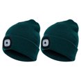 thumbnail image 1 of Gorro de montañismo con luz LED, 2 uds., gorro de punto con iluminación para correr, ciclismo y escalada, 1 of 5