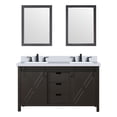 thumbnail image 2 of Brown Double Bath Vanity 60" X 22", Cultured Marble Countertop, Faucet, 24" Mirrors - Scratch And Stain 59.95 In. W 21.81 D With Top, 24 Resistance For Long-term Use, 2 of 4
