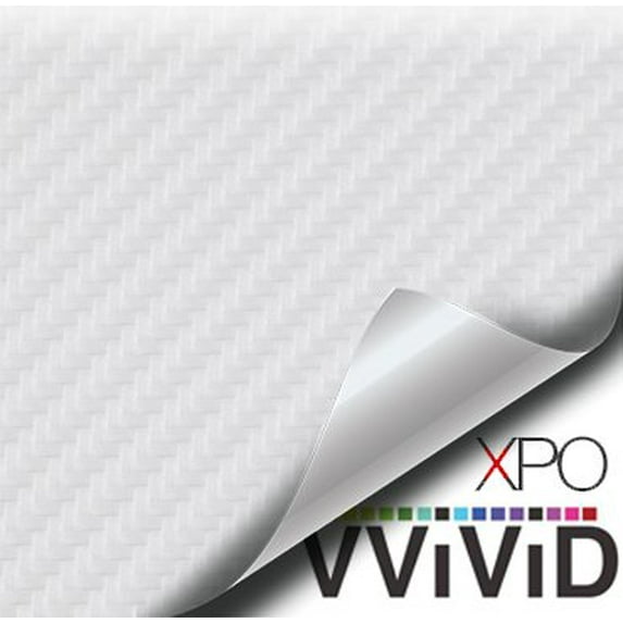 White Carbon Fiber Weatherproof Marine Grade Fabric Vinyl Sticker Faux Leather Finish Contact Paper Roll Decal Car Wrap VViViD