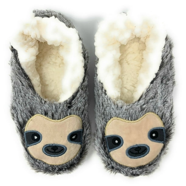OoohGeez Womens Non Slip Fuzzy Slippers, Sloth Steps, Funny Animal ...