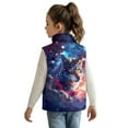 thumbnail image 2 of Garronmavis Axolotl Girls Sleeveless Vests Size 11-12 Comfortable Cherry Blossom Sleeveless Jacket Full-Zip Fall Winter Warm Outerwear Stylish Girl Vest 11-12 Fall Outfits Fashion Clothing, 2 of 7