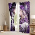 thumbnail image 3 of Manfei White Wolf Blackout Curtains,Romantic Floral Maiden Curtains Pack of 2 (42x84 Each), 3 of 7