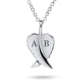 thumbnail image 3 of Bling Jewelry Womens Amulet Feathered Heart Angel Wing Pendant Necklace Antiqued, 3 of 6