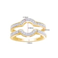 thumbnail image 2 of Round Cut Cubic Zirconia 14k Yellow Gold Curve Wrap Solitaire Enhancer Guard Ring Size - 8, 2 of 3