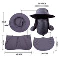 thumbnail image 4 of Mens Women Outdoor Sport Fishing Hiking Hat UV Protect Face Neck Flap Sun Cap, 4 of 4