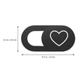 thumbnail image 3 of KAKOWELY Web Camera Cover 3PCS Heart Pattern Camera Cover Slide Blocker Tablet Camera Protection Cover0.73"X0.35"X0.04", 3 of 5