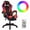 Red, variant on Xinwanna Gaming Chairs for Adults - Computer Chair with Footrest & Ergonomic High Back, LED Light, 360° Swivel Height Adjustable Gamer Chairs Office Chair for Working Gaming Resting Sleeping, Purple