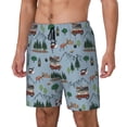 thumbnail image 1 of Balery Camping Caravan Bañador para hombre, shorts de playa de secado rápido con entrepierna y forro de compresión-Medium, 1 of 6
