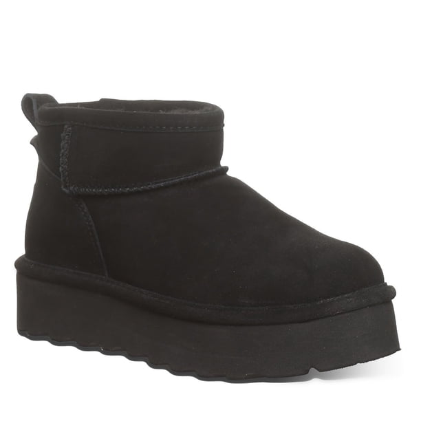 Botas BEARPAW Retro Shorty negro/negro para mujer, talla 8