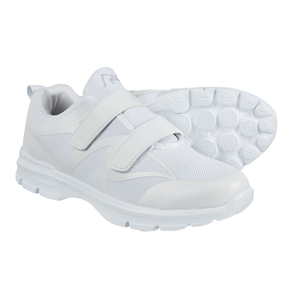 MAIR Mens Ultra-Light Double Hook-and-Loop PACER WHITE Athletic Mesh Sneaker Shoe - image 2 of 5
